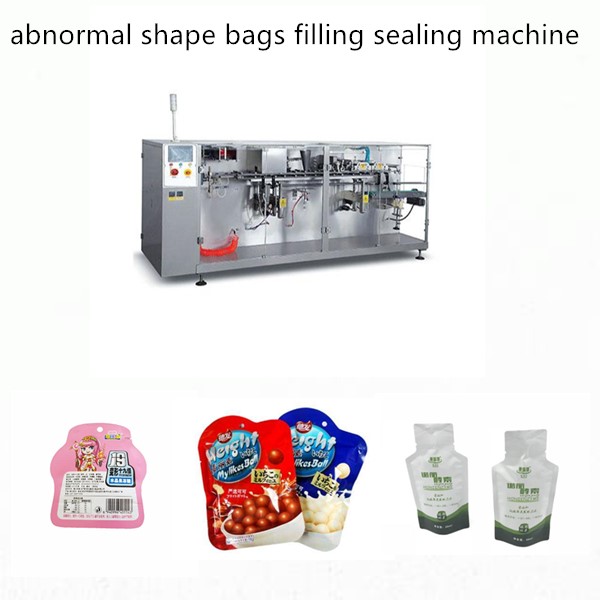 preformed abnormal shape pouch filling sealing machine