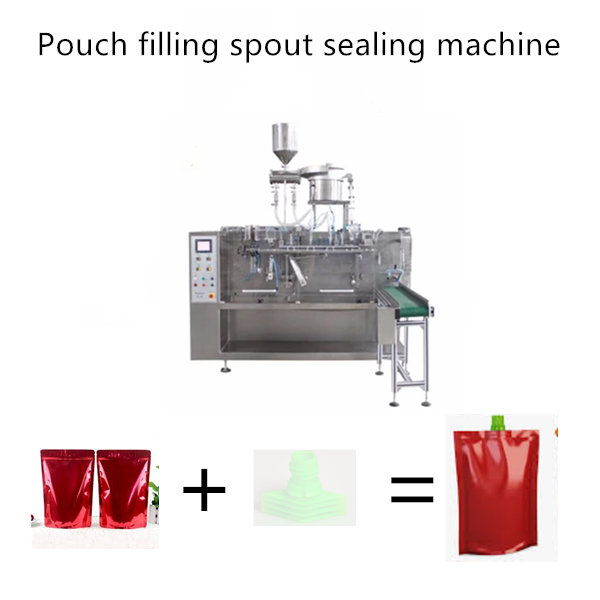 premade pouch filling spout sealing machine