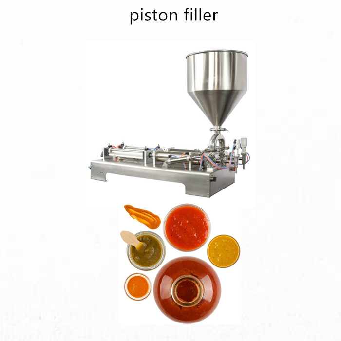 piston filler for liquid sauce