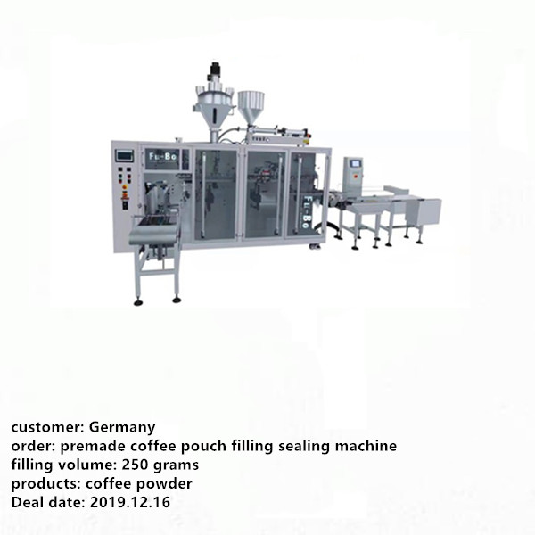 premade coffee pouch filling sealing machine