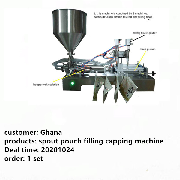 spout pouch filling capping machine