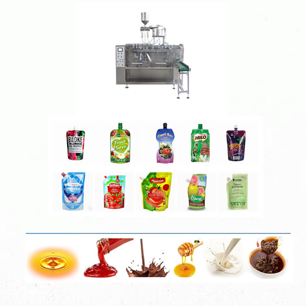 Premade doypack filling sealing machine with spout sealing function