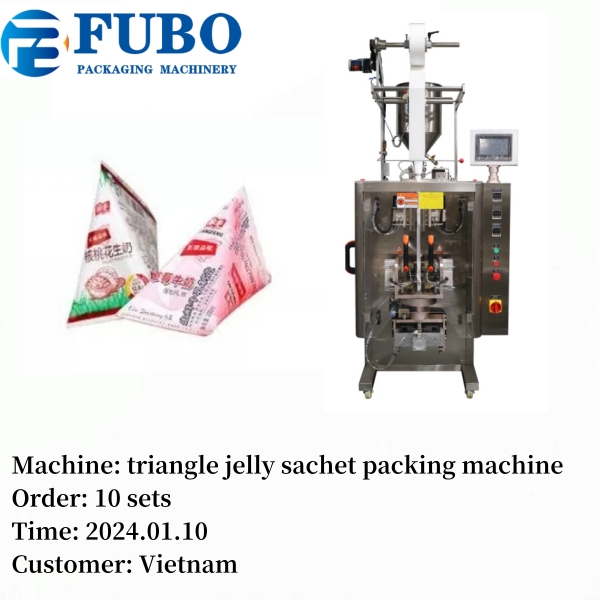 triangle jelly sachet packing machine