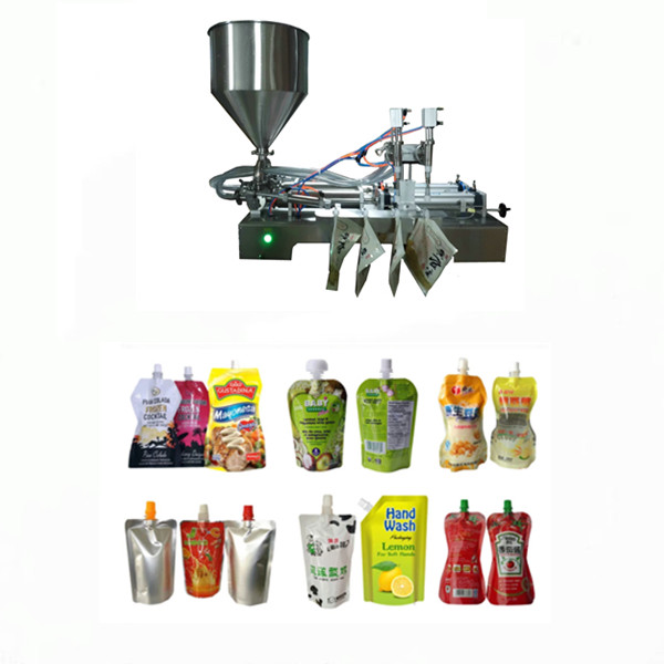 hand feeding spout pouches filling machine