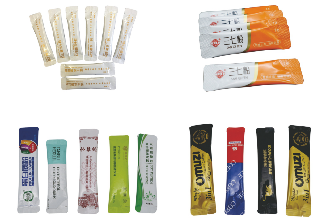 4 lanes sachet packing machine samples