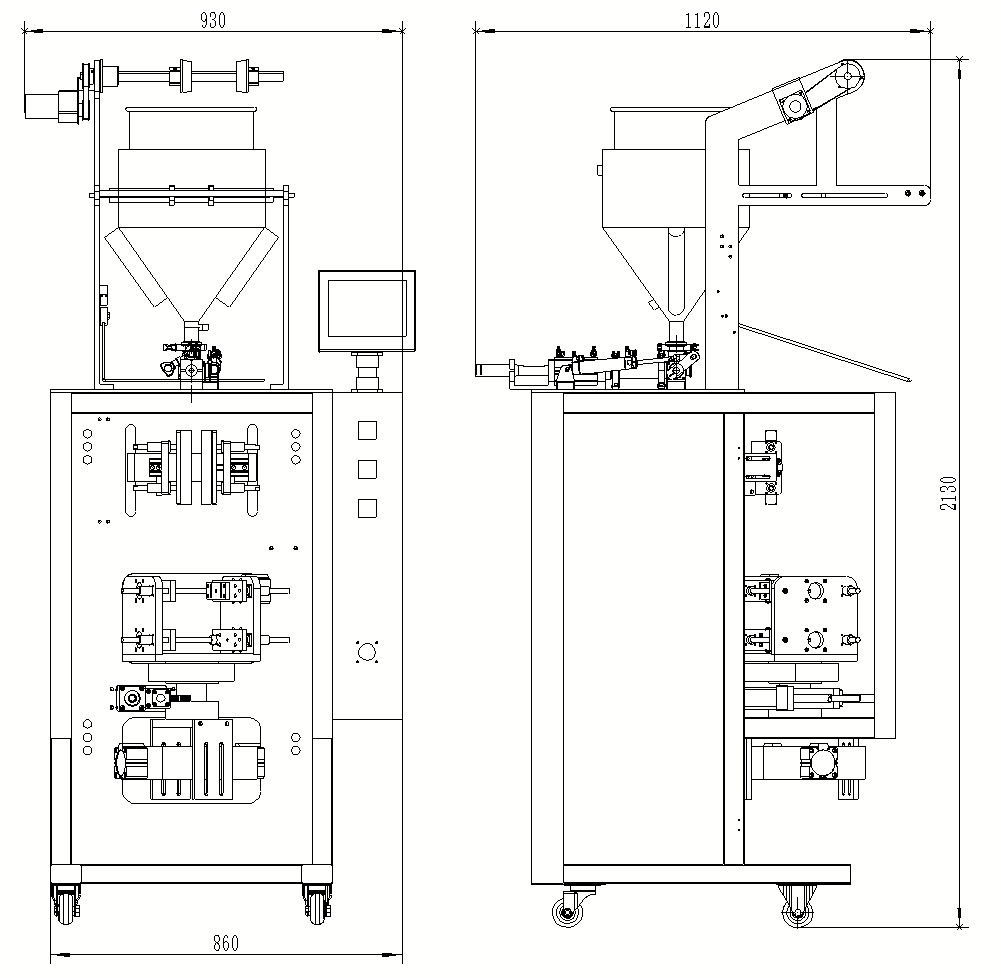 triangle jelly sachet packing machine layout