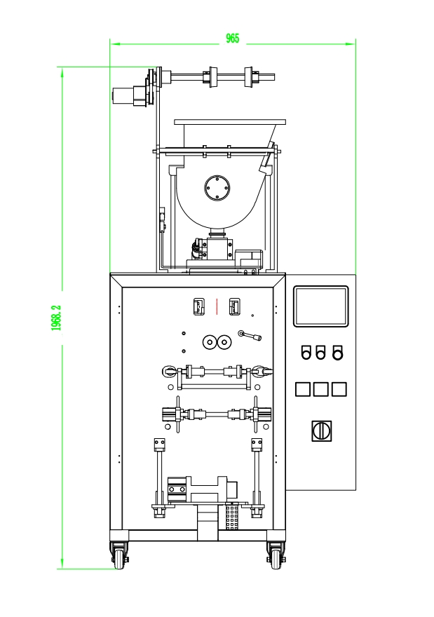 layout of VFFS sachet juice packing machine