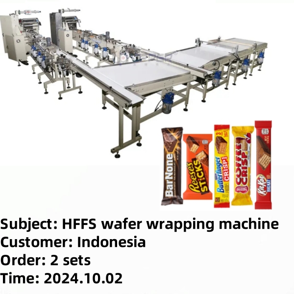high speed wafers sorting flow wrapping machine
