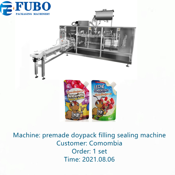 premade doypack filling sealing machine with side spout